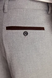 Next Anzughose Slim Fit Anzughose (1-tlg) Grau/Hellgrau