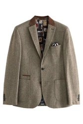 Next Sakko Signature Slim Fit Blazer (1) Khaki/Beige/Braun/Dunkelgrün