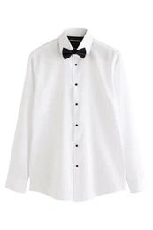 Langarmhemd Slim Fit Hemd und Krawatte im Set (2-tlg)