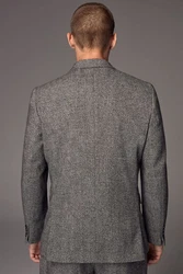 Next Sakko Slim Fit Donegal Anzugsakko Grau/Dunkelgrau