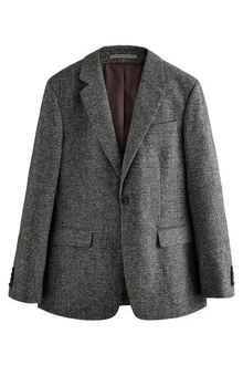Next Sakko Slim Fit Donegal Anzugsakko Grau/Dunkelgrau
