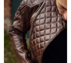 Merlin Motorradjacke Chester D3O Cafe Braun/Dunkelbraun