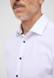 Eterna Langarmhemd SLIM FIT NON IRON Weiß/Creme
