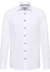 Eterna Langarmhemd SLIM FIT NON IRON Weiß/Creme