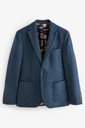Next Sakko Signature Slim Fit Blazer (1) Dunkelblau/Hellblau/Blau