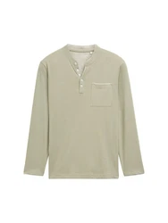 TOM TAILOR Langarmshirt mit Brusttasche pastellgrün