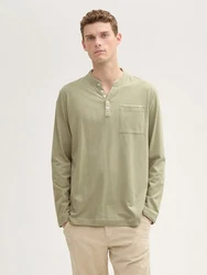 TOM TAILOR Langarmshirt mit Brusttasche pastellgrün