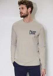 Langarmshirt aus reiner Baumwolle