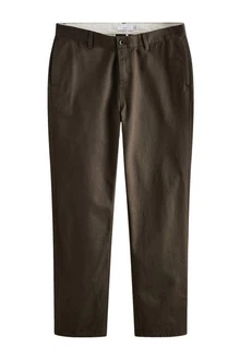 Next Chinohose Straight Fit Khaki/Dunkelgrün