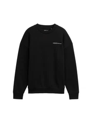 TOM TAILOR Denim Sweatshirt mit Textprint Schwarz/Hellblau
