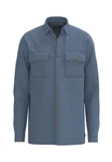 Fynch-Hatton Langarmhemd Blau/Hellblau/Grau/Dunkelblau