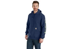 Carhartt Sleeve Logo Kapuzenpullover Dunkelgrün/Grün/Türkis/Blau/Dunkelblau/Hellblau