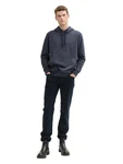TOM TAILOR Rundhalspullover Hoodie Dunkelblau/Grau/Dunkelgrau
