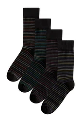 Next Kurzsocken Signature Socken (4er-Pack) Mischfarben/Schwarz