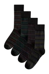 Next Kurzsocken Signature Socken (4er-Pack) Mischfarben/Schwarz