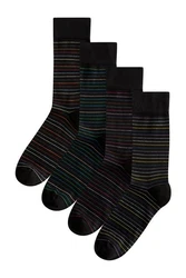 Next Kurzsocken Signature Socken (4er-Pack) Mischfarben/Schwarz