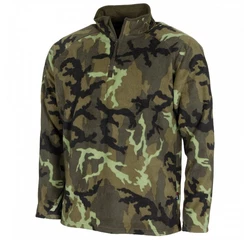 MFH Langarmshirt Troyer Microfleece Dunkelgrün