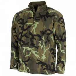 Langarmshirt Shirt Troyer Herrenpullover Microfleece