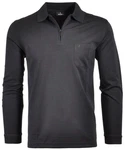 RAGMAN Polo zip soft knit LS Grau/Dunkelgrau/Hellgrau