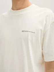 TOM TAILOR T-Shirt Weiß/Beige/Khaki/Creme