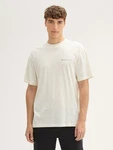 TOM TAILOR T-Shirt Weiß/Beige/Khaki/Creme