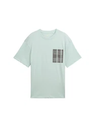 TOM TAILOR T-Shirt Hellgrün/Grün/Hellblau/Blau/Türkis