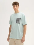 TOM TAILOR T-Shirt Hellgrün/Grün/Hellblau/Blau/Türkis