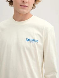 TOM TAILOR Denim T-Shirt Langarmshirt Creme/Khaki/Weiß/Beige