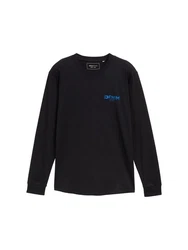 TOM TAILOR Denim T-Shirt Langarmshirt Schwarz/Dunkelblau