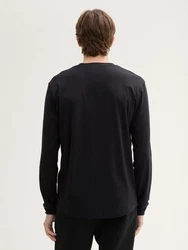 TOM TAILOR Denim T-Shirt Langarmshirt Schwarz/Dunkelblau