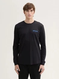 T-Shirt Langarmshirt mit Logo Print mit Logo Print