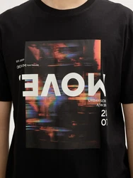 TOM TAILOR Denim T-Shirt mit Print Gelb/Schwarz/Grau