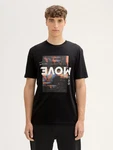 TOM TAILOR Denim T-Shirt mit Print Gelb/Schwarz/Grau