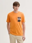 TOM TAILOR Denim T-Shirt mit Print Gelb/Orange