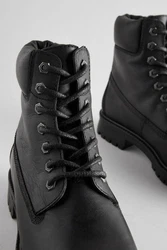 Next Lederstiefel zum Schnüren (1-tlg) Schwarz