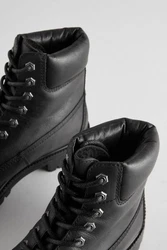 Next Lederstiefel zum Schnüren (1-tlg) Schwarz