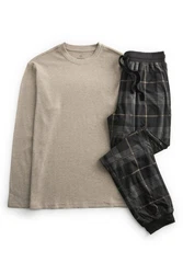 Next Pyjama Motionflex Schlafanzug (2 tlg) Beige/Grau/Khaki/Hellgrau