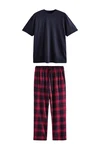 Next Pyjama Motionflex Schlafanzug (2 tlg) Dunkelblau/Dunkelrot/Rot/Lila