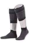 Lusana Trachtensocken Flackstrick-Loferl (L2451) anthrazit/jgeroliv/marine (L2451)