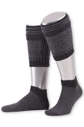 Trachtensocken Flackstrick-Loferl - L2451 - anthrazit, jgeroliv, marine