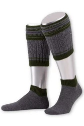 Lusana Trachtensocken Flackstrick-Loferl (L2451) anthrazit/jgeroliv/marine (L2451)