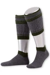 Lusana Trachtensocken Flackstrick-Loferl (L2451) anthrazit/jgeroliv/marine (L2451)