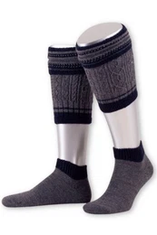 Trachtensocken Flackstrick-Loferl - L2451 - anthrazit, jgeroliv, marine