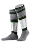 Lusana Trachtensocken Flachstrick-Loferl (L2451) jgeroliv/anthrazit/mittelgrau/tanne (L2451)