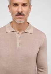Eterna Polokragenpullover Braun/Beige/Khaki