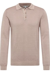 Eterna Polokragenpullover Braun/Beige/Khaki