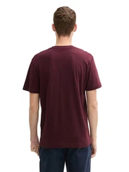 TOM TAILOR T-Shirt Dunkelrot/Bordeaux/Lila