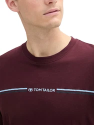 TOM TAILOR T-Shirt Dunkelrot/Bordeaux/Lila