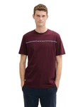 TOM TAILOR T-Shirt Dunkelrot/Bordeaux/Lila