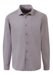 H.I.S Langarmhemd Regular-fit Hellgrau/Lila/Grau